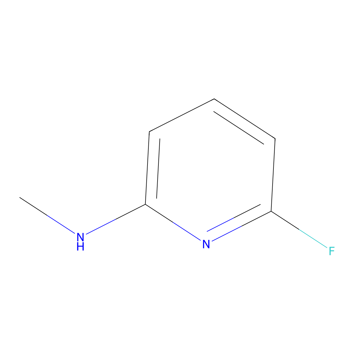 6-fluoro-N-methylpyridin-2-amine molecular structure, CAS 325707-66-2