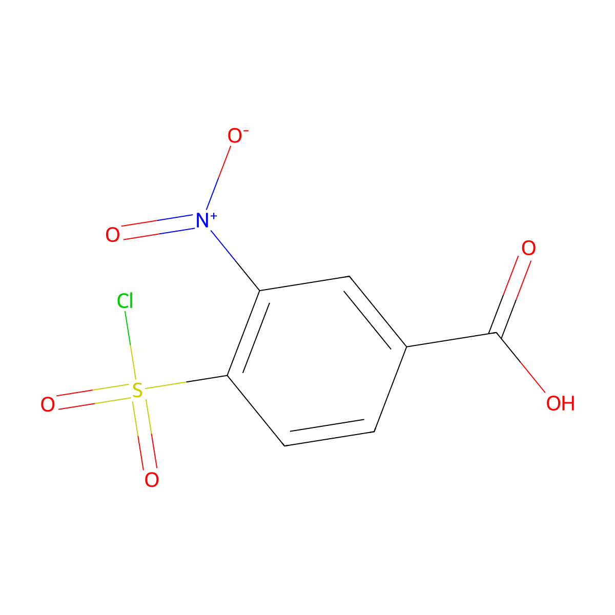 4-(Chlorosulfonyl)-3-nitrobenzoic acid molecular structure, CAS 32571-65-6