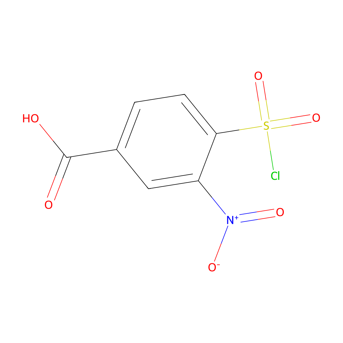 4-(Chlorosulfonyl)-3-nitrobenzoic acid molecular structure, CAS 32571-65-6