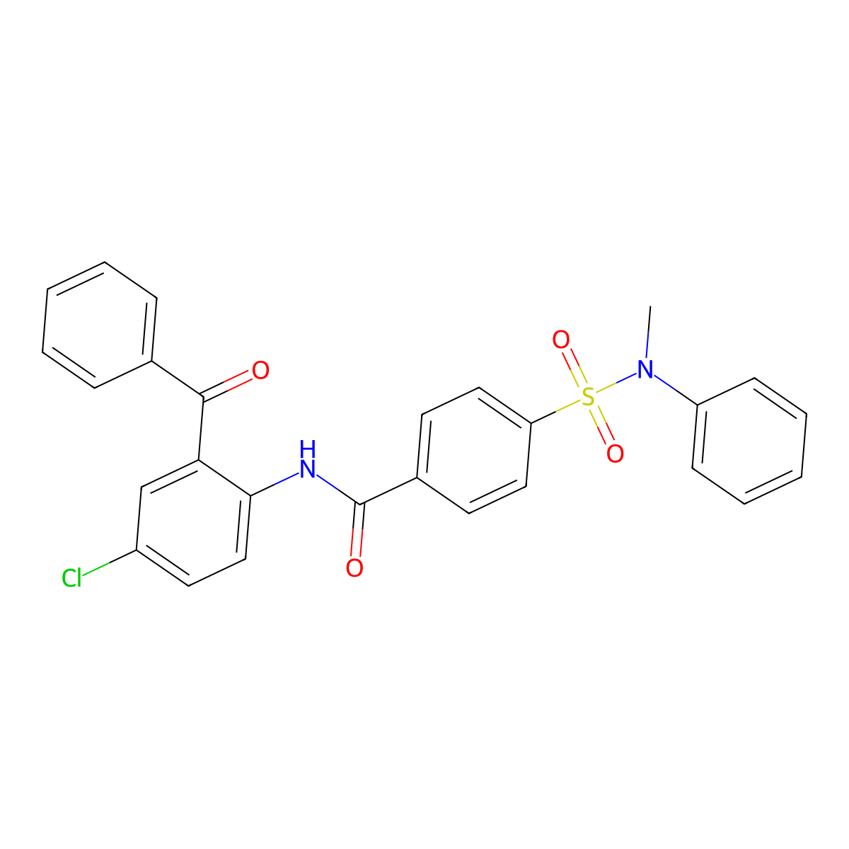 N-(2-benzoyl-4-chlorophenyl)-4-[methyl(phenyl)sulfamoyl]benzamide molecular structure, CAS 325720-18-1
