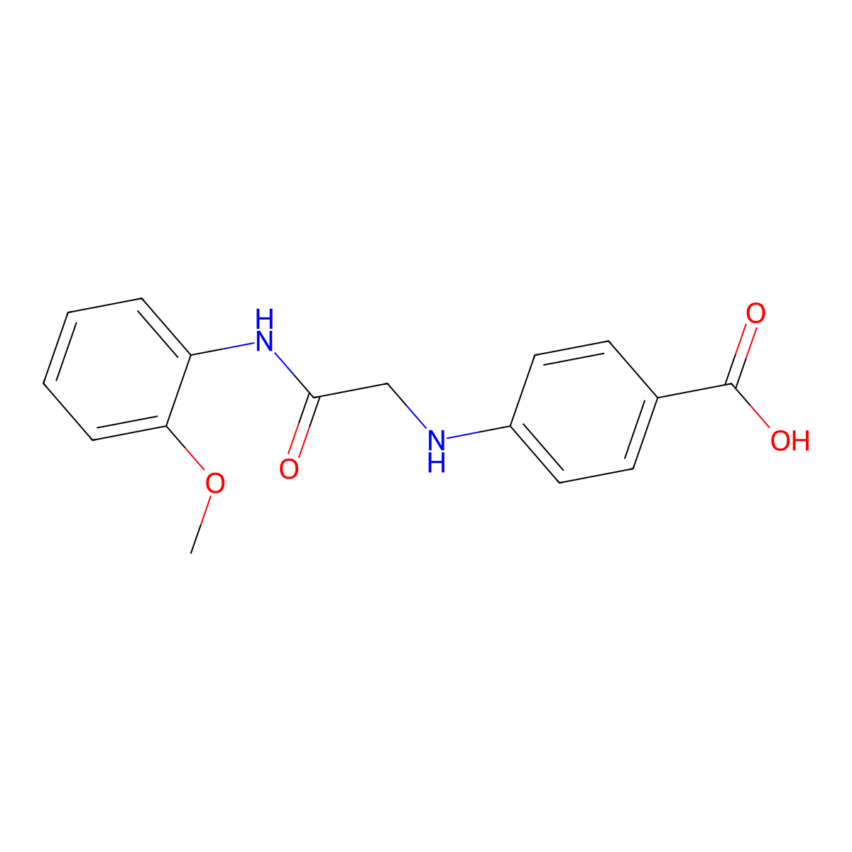 4-({[(2-Methoxyphenyl)carbamoyl]methyl}amino)benzoic acid molecular structure, CAS 325720-37-4
