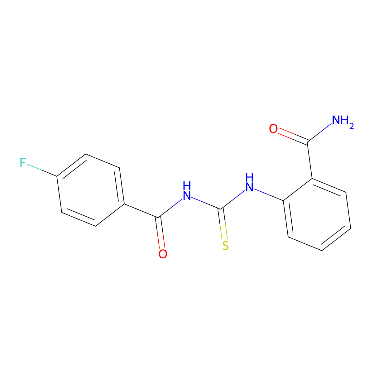 2-[(4-Fluorobenzoyl)carbamothioylamino]benzamide molecular structure, CAS 325720-69-2