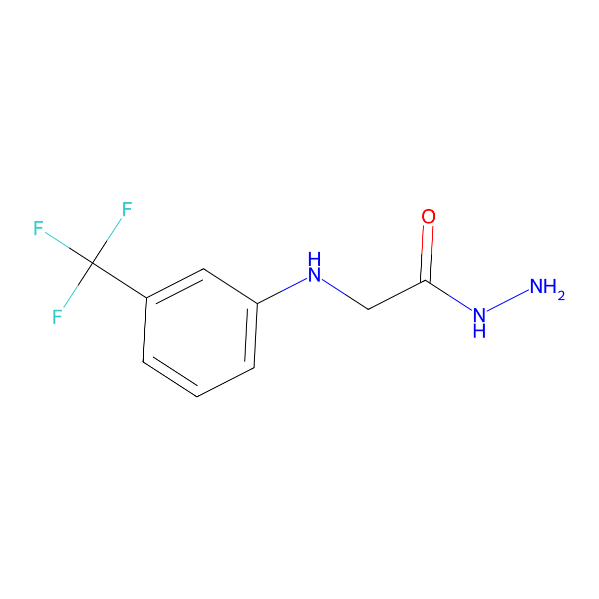 (3-Trifluoromethyl-phenylamino)-acetic acid hydrazide molecular structure, CAS 325720-96-5