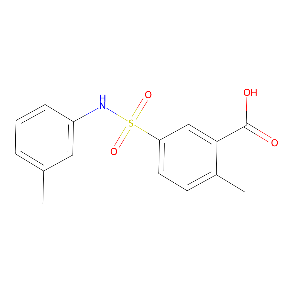 2-Methyl-5-((3-methylphenyl)sulfamoyl)benzoic acid molecular structure, CAS 325721-06-0