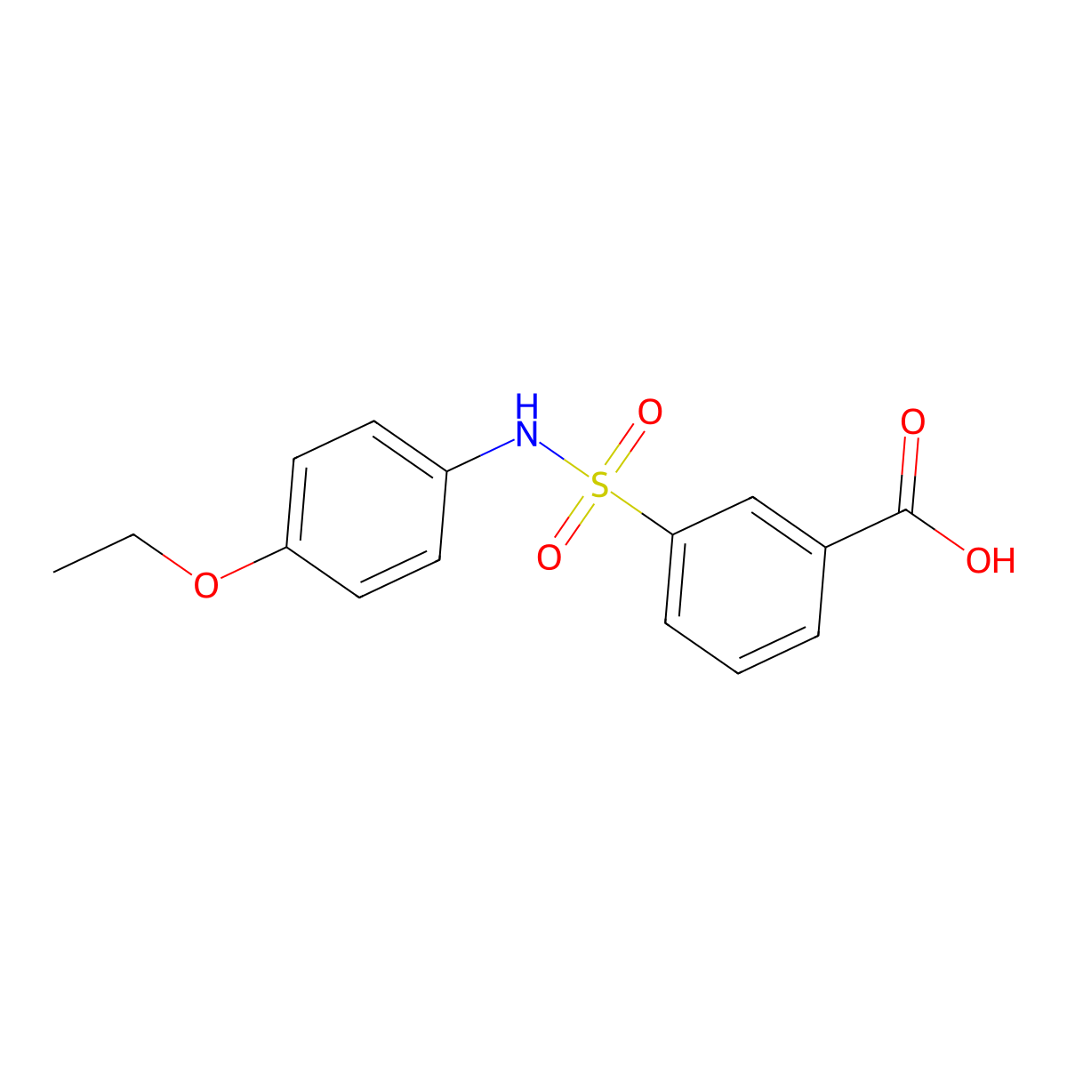 3-[(4-ethoxyphenyl)sulfamoyl]benzoic Acid molecular structure, CAS 325721-18-4
