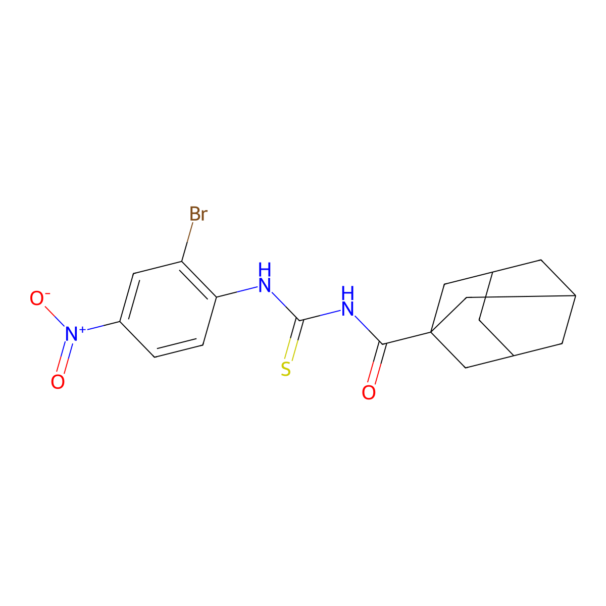 N-[(2-bromo-4-nitrophenyl)carbamothioyl]adamantane-1-carboxamide molecular structure, CAS 325721-21-9