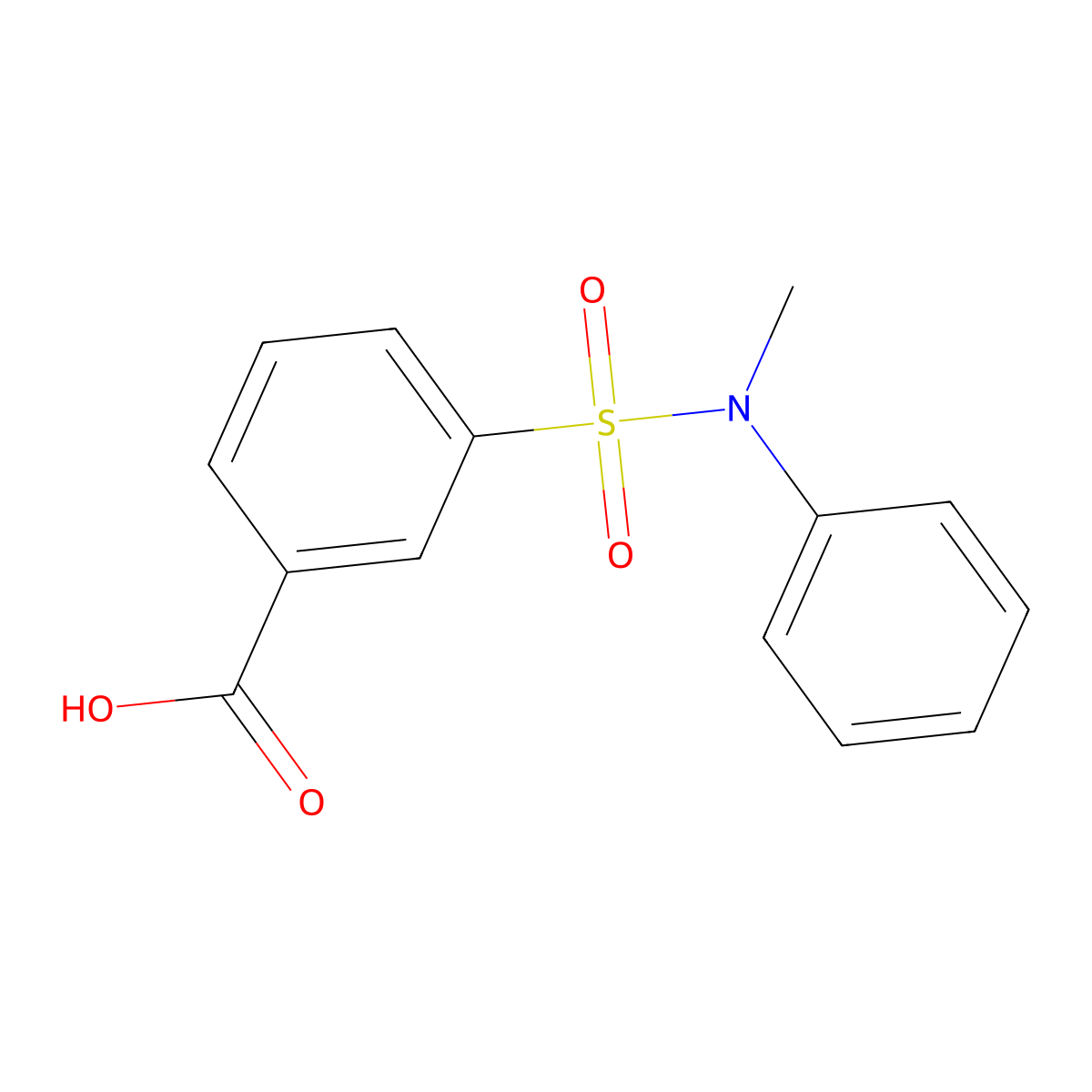 3-[Methyl(phenyl)sulfamoyl]benzoic acid molecular structure, CAS 325721-26-4