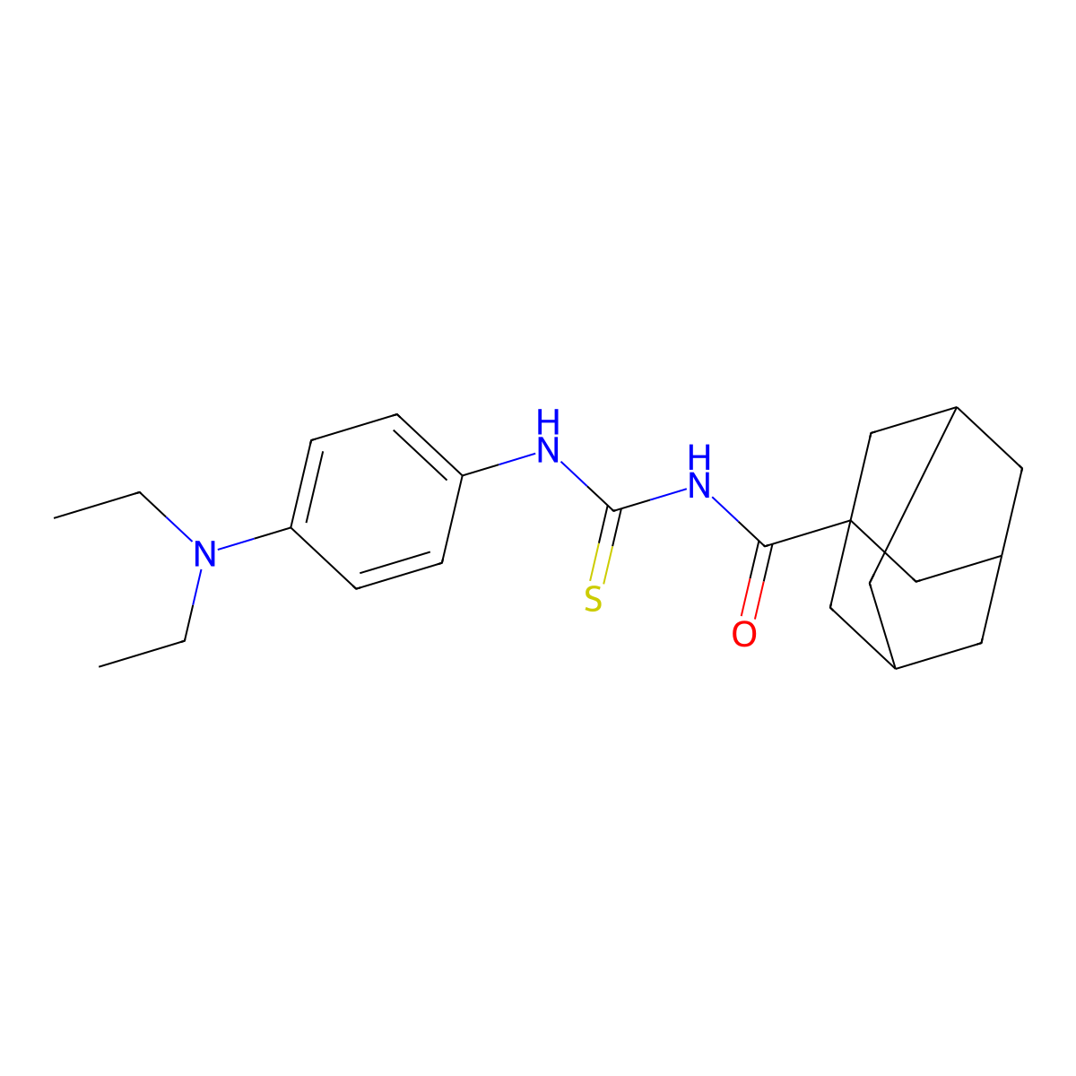 N-[[4-(diethylamino)phenyl]carbamothioyl]adamantane-1-carboxamide molecular structure, CAS 325721-30-0