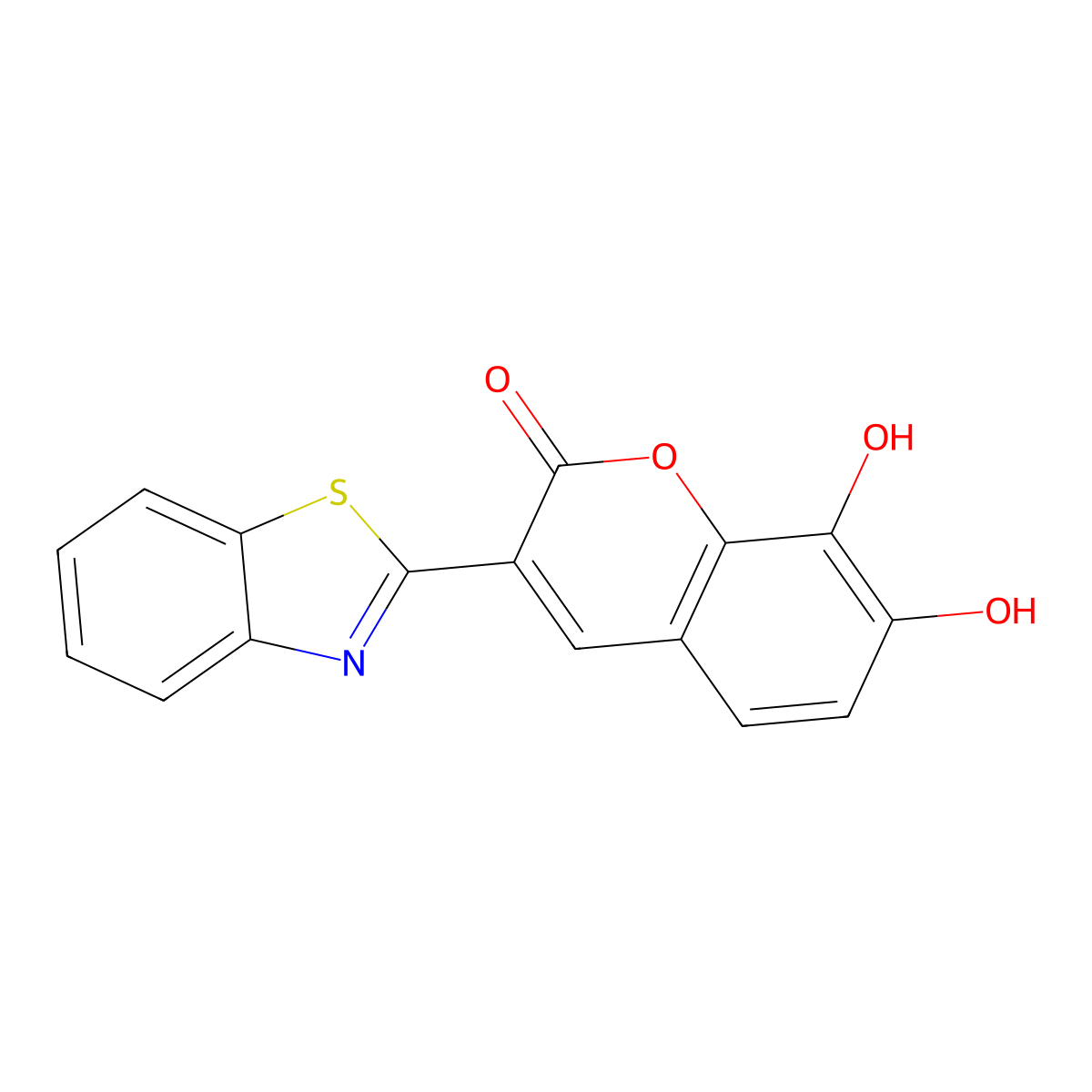 3-(benzo[d]thiazol-2-yl)-7,8-dihydroxy-2H-chromen-2-one molecular structure, CAS 325721-44-6