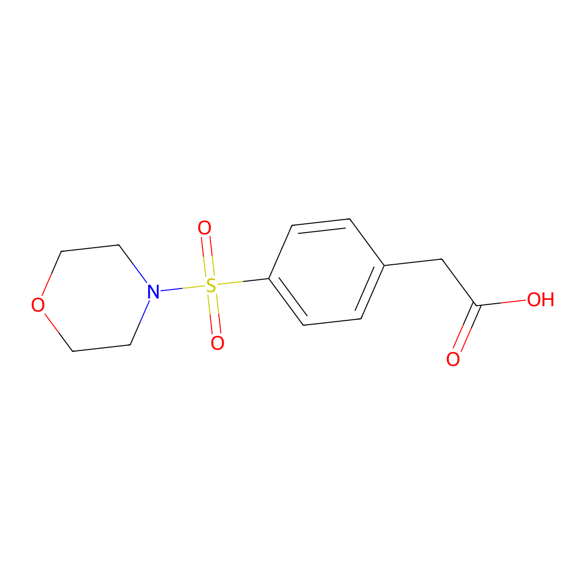 2-[4-(Morpholine-4-sulfonyl)phenyl]acetic acid molecular structure, CAS 325721-84-4