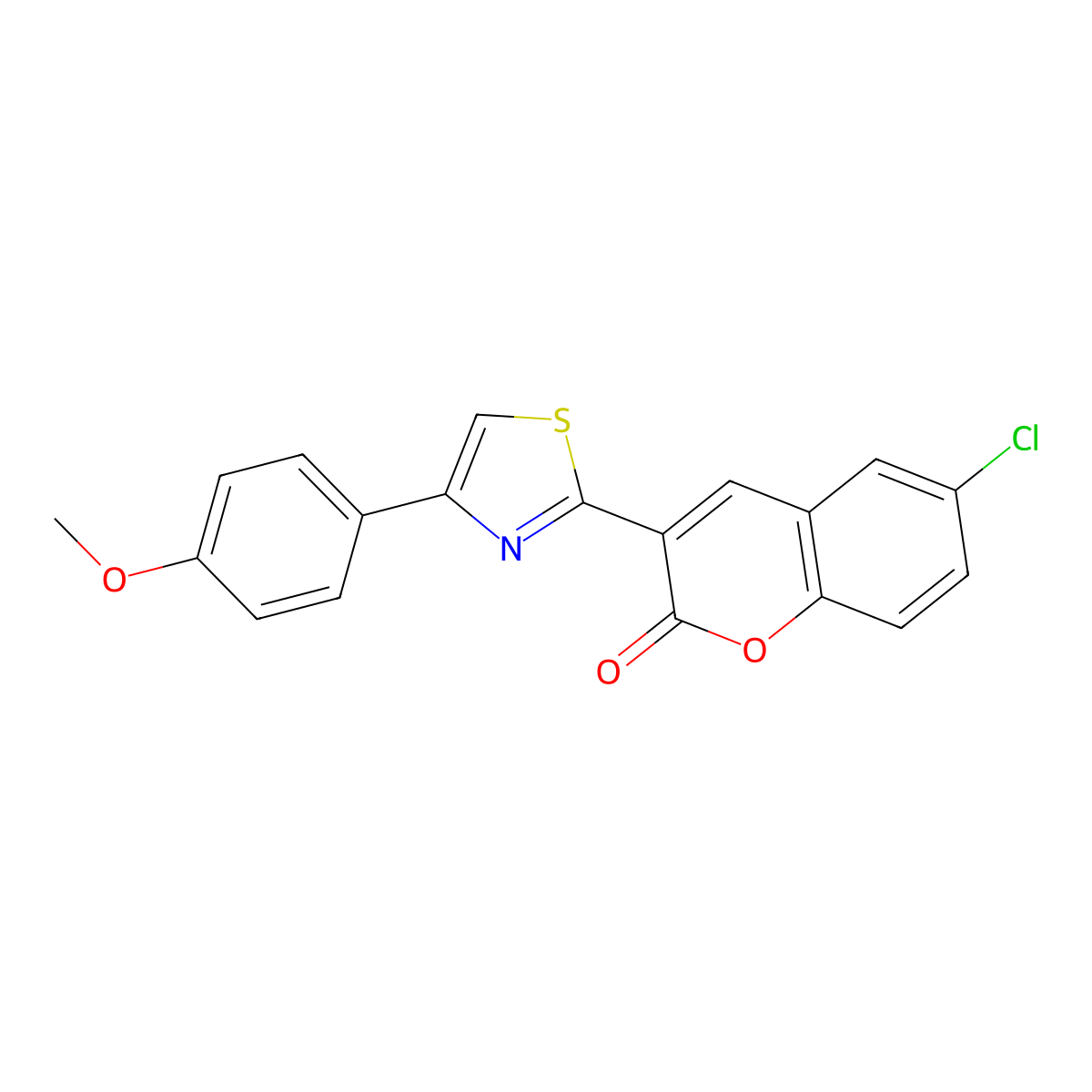6-chloro-3-[4-(4-methoxyphenyl)-1,3-thiazol-2-yl]-2H-chromen-2-one molecular structure, CAS 325723-81-7