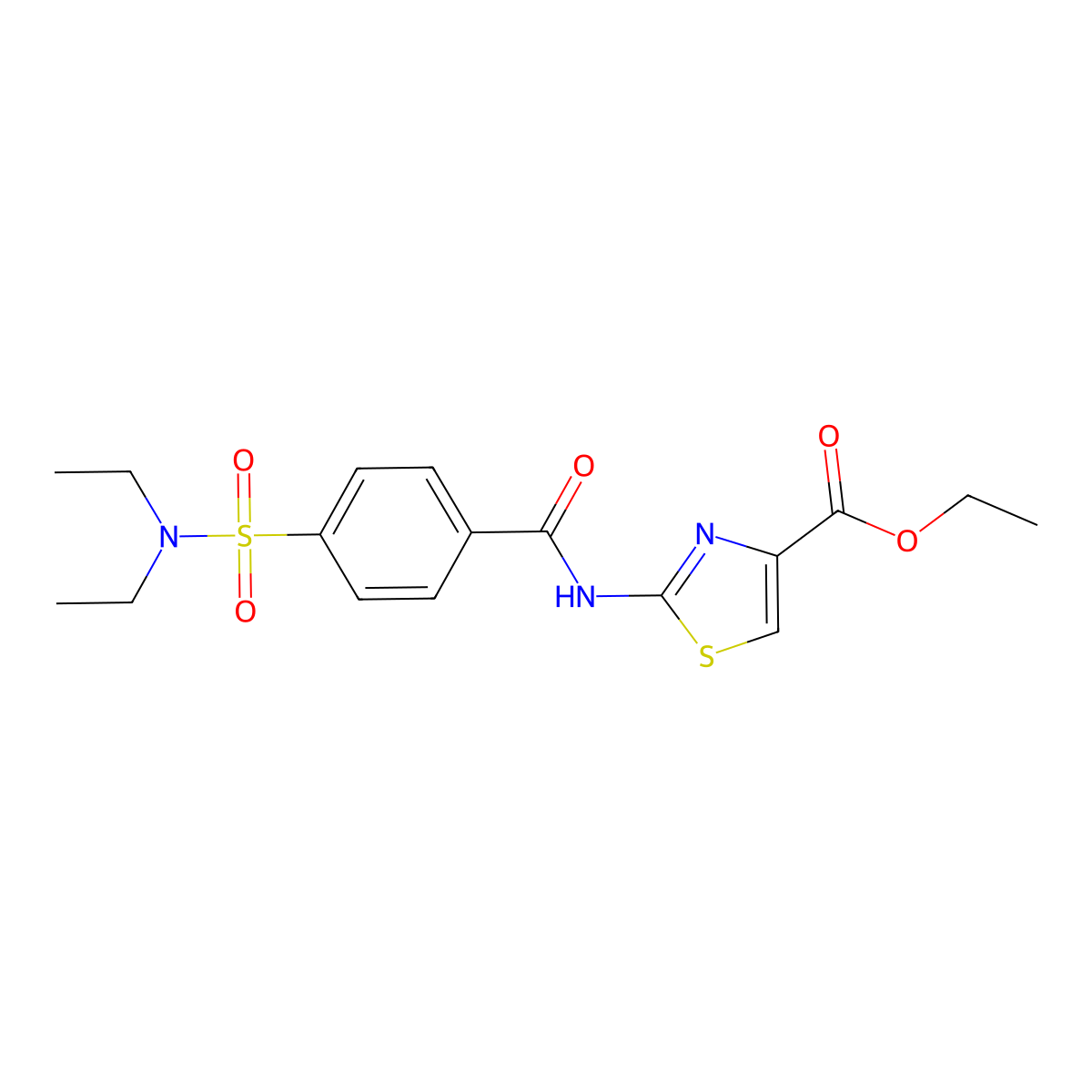 Ethyl 2-[4-(diethylsulfamoyl)benzamido]-1,3-thiazole-4-carboxylate molecular structure, CAS 325723-92-0