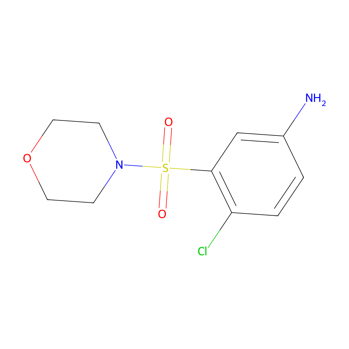 4-Chloro-3-(morpholine-4-sulfonyl)-phenylamine molecular structure, CAS 325724-68-3
