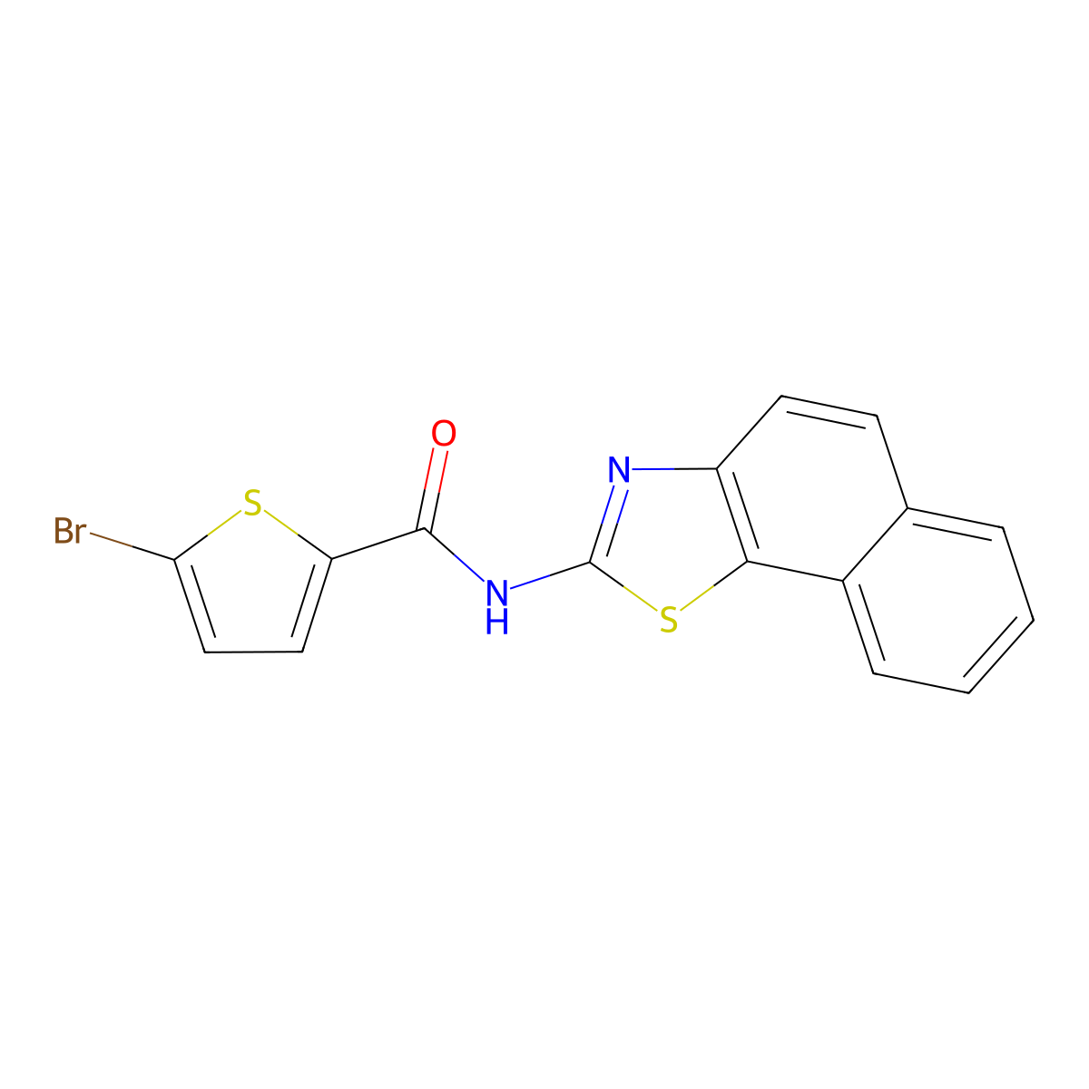 5-bromo-N-(naphtho[2,1-d]thiazol-2-yl)thiophene-2-carboxamide molecular structure, CAS 325725-68-6