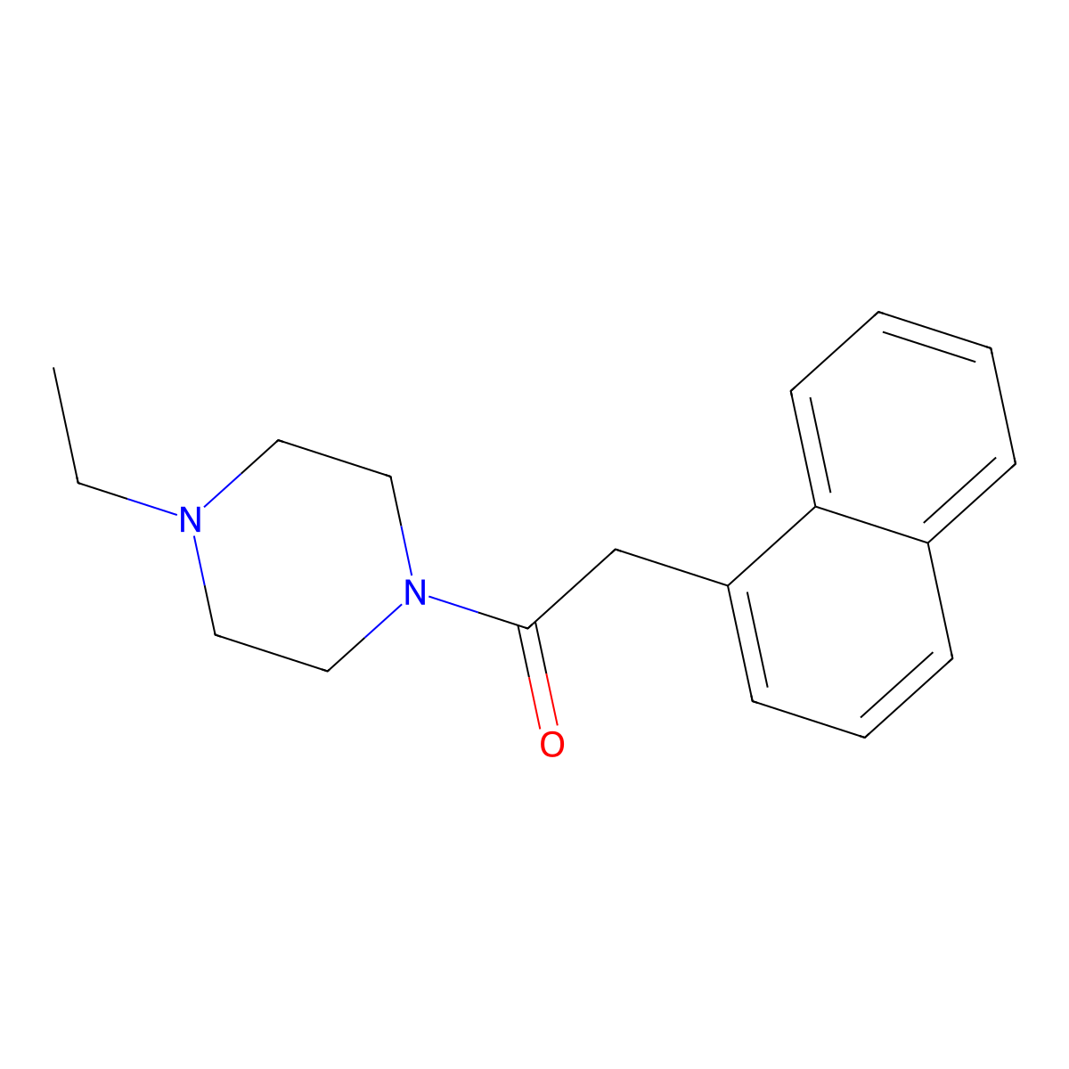 1-(4-Ethylpiperazin-1-yl)-2-(naphthalen-1-yl)ethanone molecular structure, CAS 325725-90-4