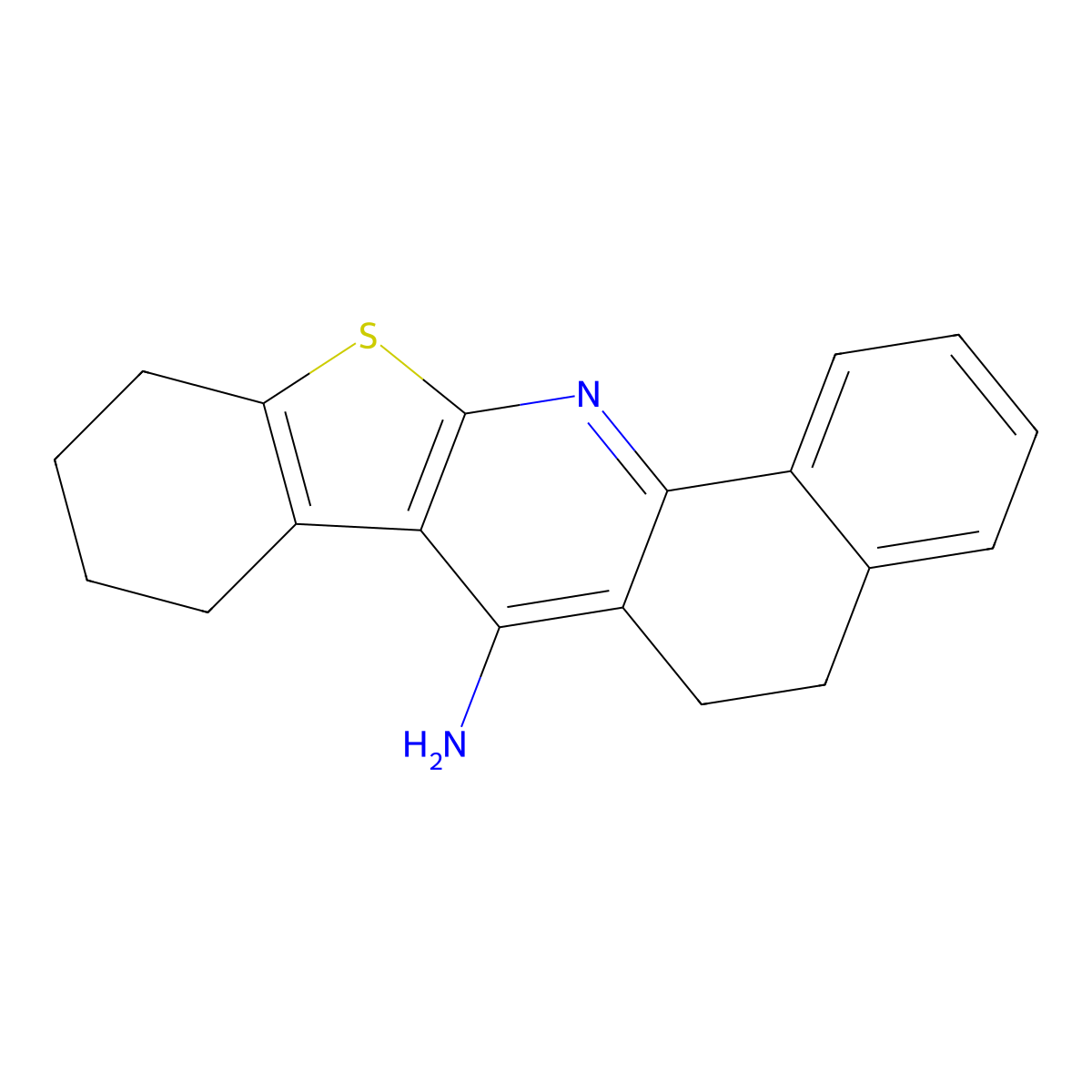 5,6,8,9,10,11-Hexahydrobenzo[h][1]benzothieno[2,3-b]quinolin-7-amine molecular structure, CAS 325729-34-8
