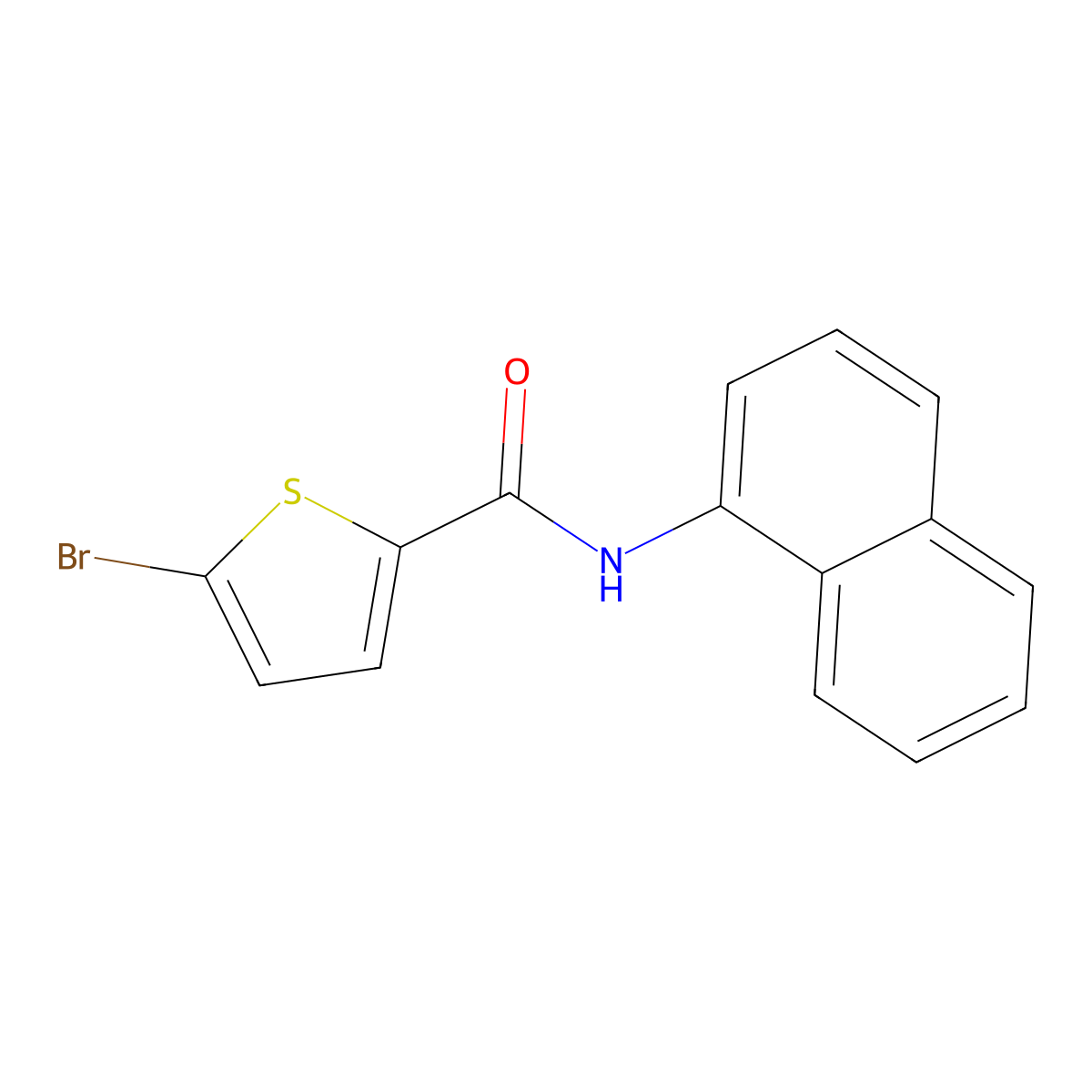 5-bromo-N-(naphthalen-1-yl)thiophene-2-carboxamide molecular structure, CAS 325729-45-1