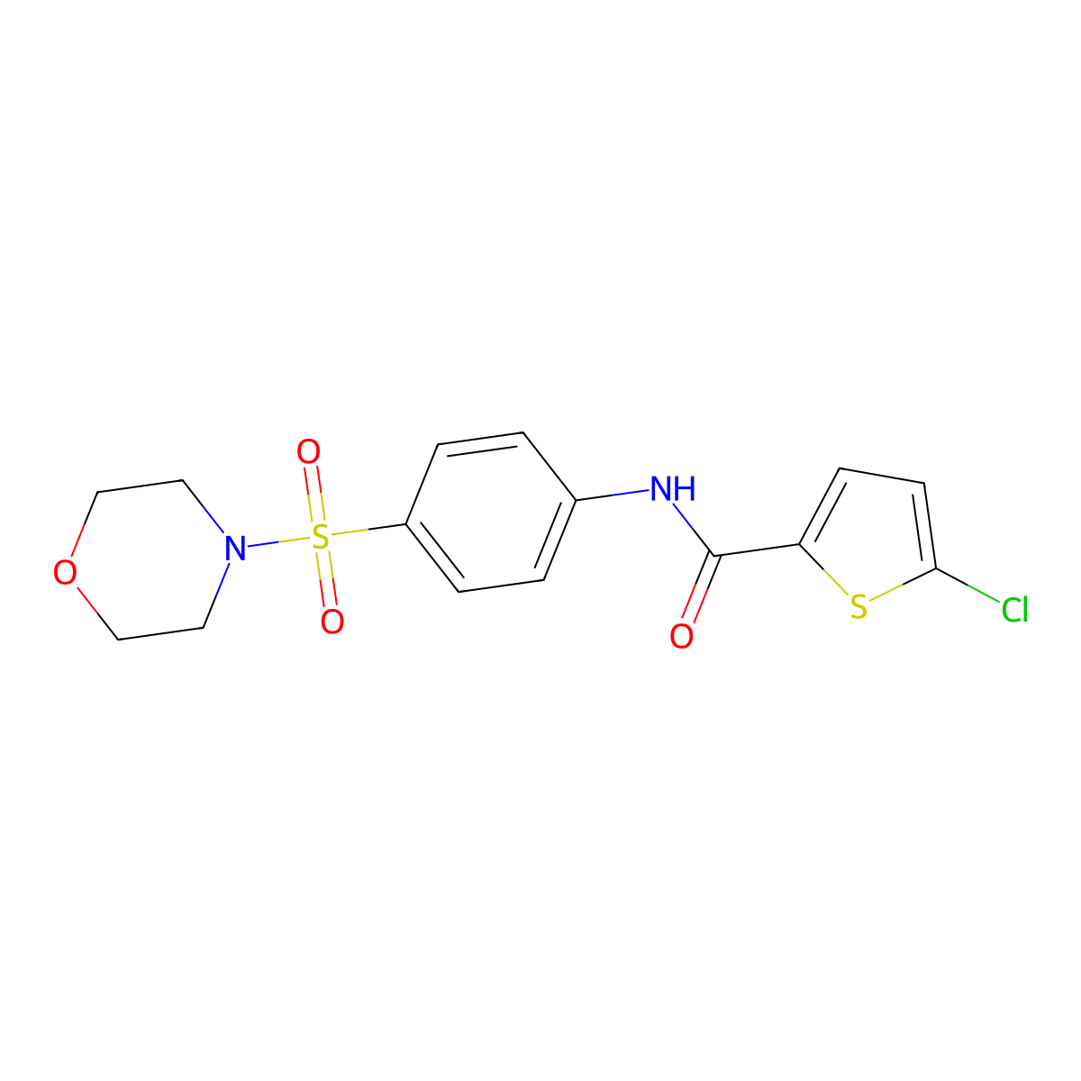 5-chloro-N-(4-(morpholinosulfonyl)phenyl)thiophene-2-carboxamide molecular structure, CAS 325730-01-6
