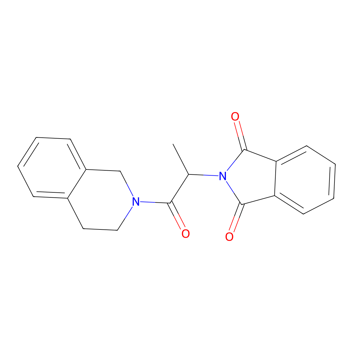 2-[1-(3,4-dihydroisoquinolin-2(1H)-yl)-1-oxopropan-2-yl]-1H-isoindole-1,3(2H)-dione molecular structure, CAS 325730-43-6