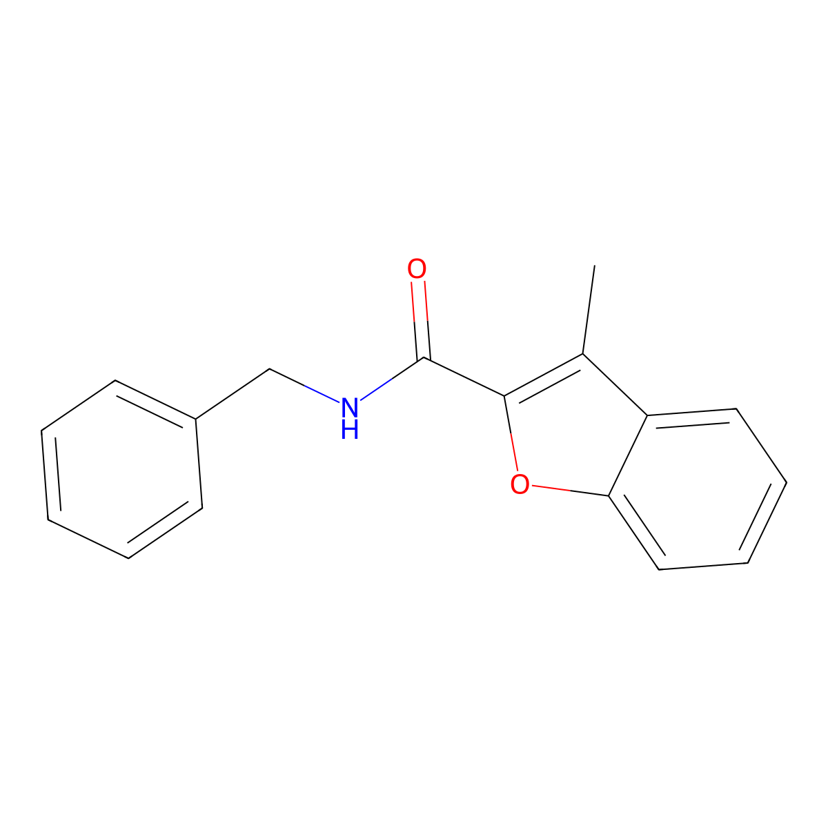 N-benzyl-3-methyl-1-benzofuran-2-carboxamide molecular structure, CAS 325730-85-6