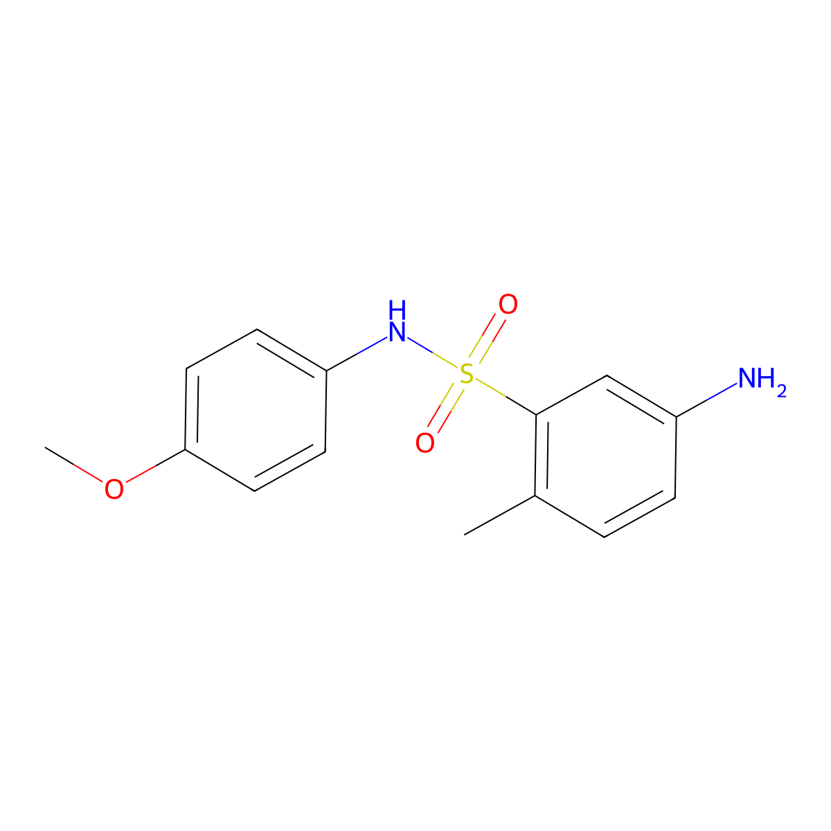 5-amino-N-(4-methoxyphenyl)-2-methylbenzene-1-sulfonamide molecular structure, CAS 325732-22-7