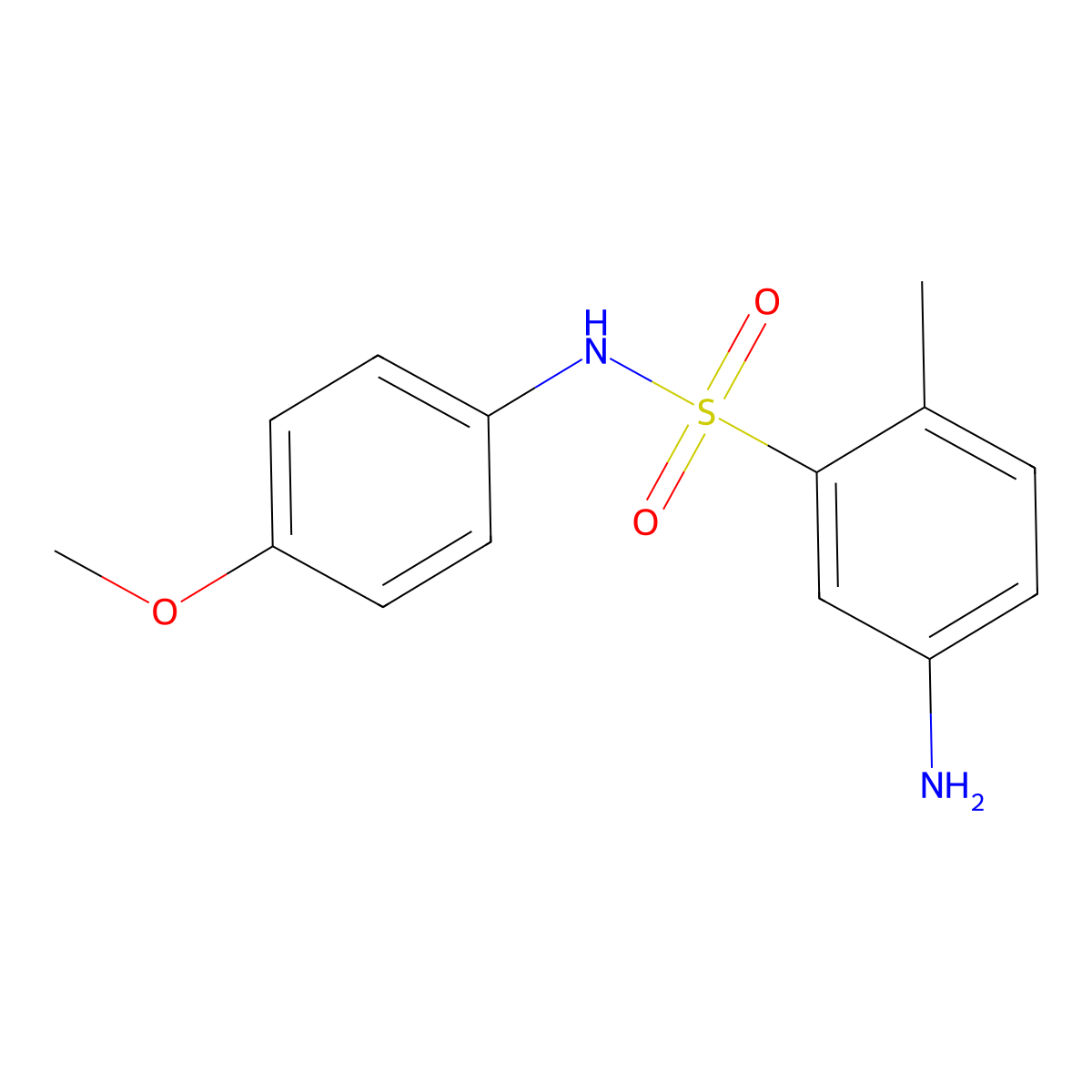 5-amino-N-(4-methoxyphenyl)-2-methylbenzene-1-sulfonamide molecular structure, CAS 325732-22-7