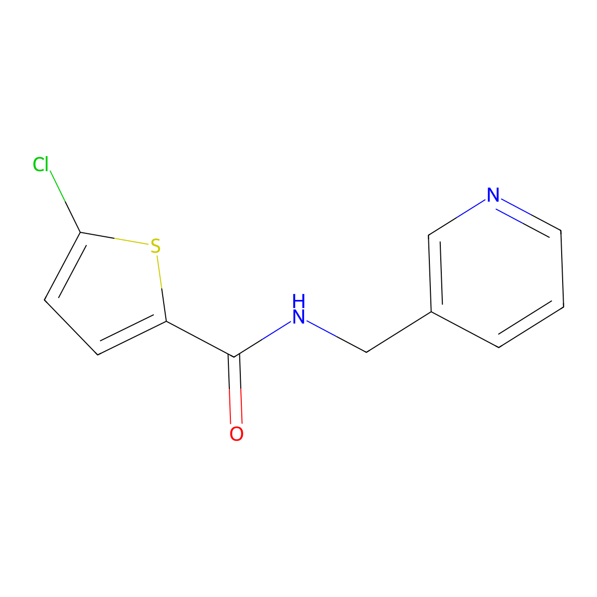 5-chloro-N-(pyridin-3-ylmethyl)thiophene-2-carboxamide molecular structure, CAS 325733-69-5