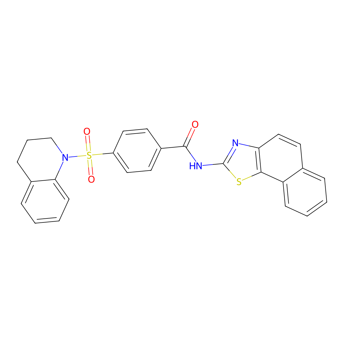 4-((3,4-dihydroquinolin-1(2H)-yl)sulfonyl)-N-(naphtho[2,1-d]thiazol-2-yl)benzamide molecular structure, CAS 325733-94-6