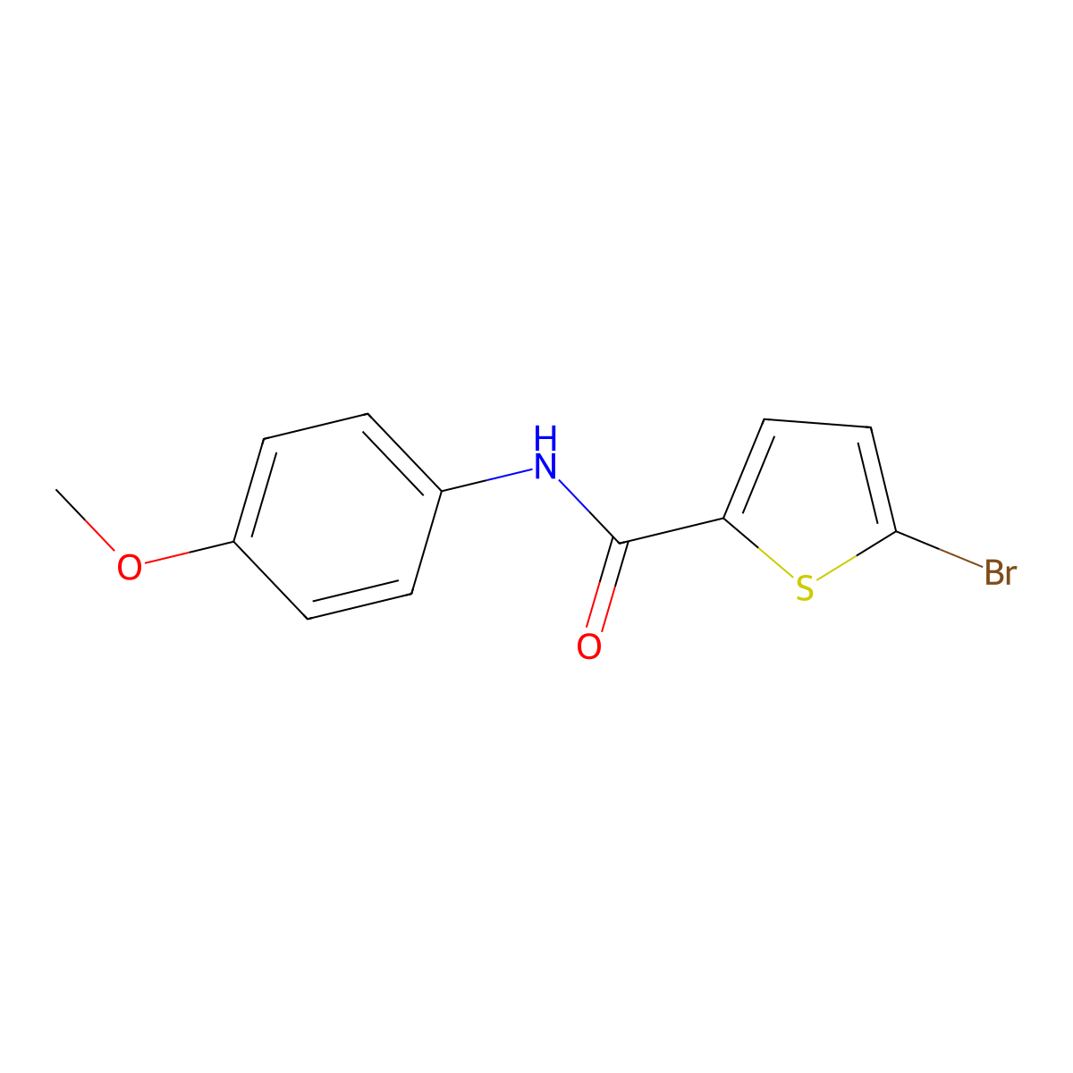 5-bromo-N-(4-methoxyphenyl)thiophene-2-carboxamide molecular structure, CAS 325734-44-9