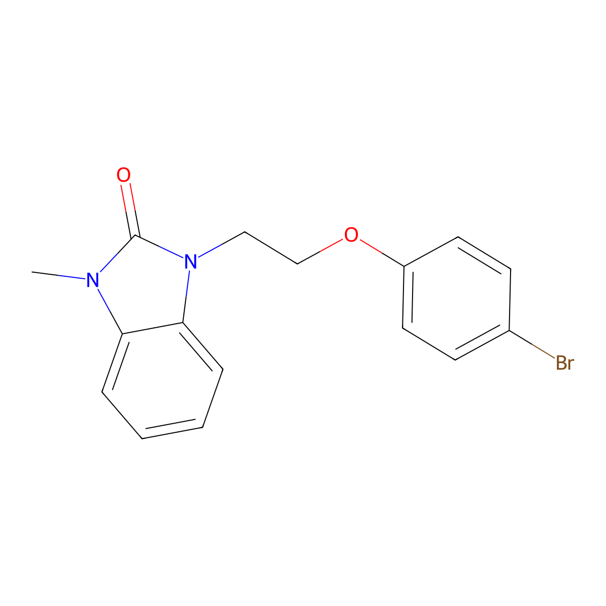1-[2-(4-bromophenoxy)ethyl]-3-methyl-1,3-dihydro-2H-benzimidazol-2-one molecular structure, CAS 325734-92-7