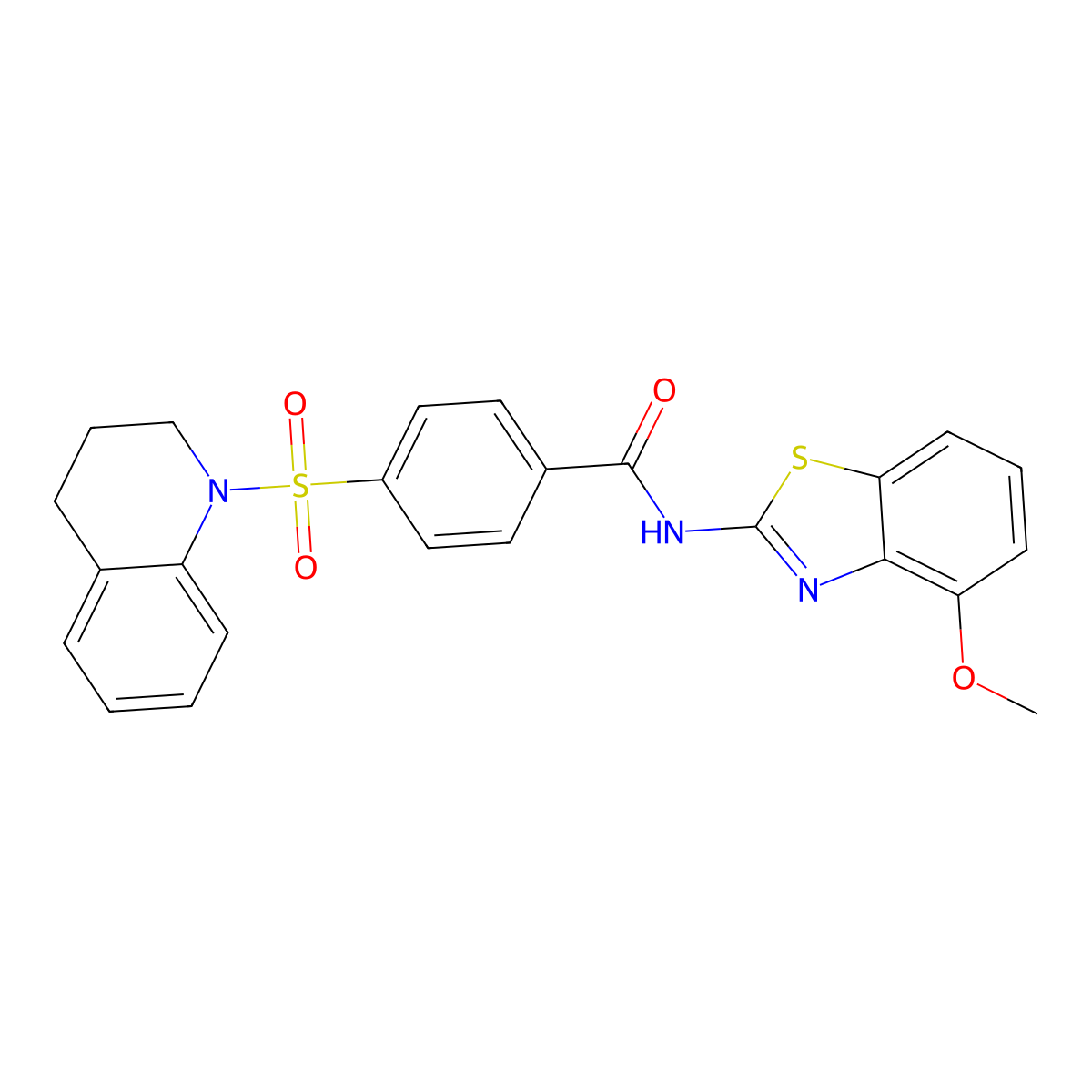 4-((3,4-dihydroquinolin-1(2H)-yl)sulfonyl)-N-(4-methoxybenzo[d]thiazol-2-yl)benzamide molecular structure, CAS 325735-27-1