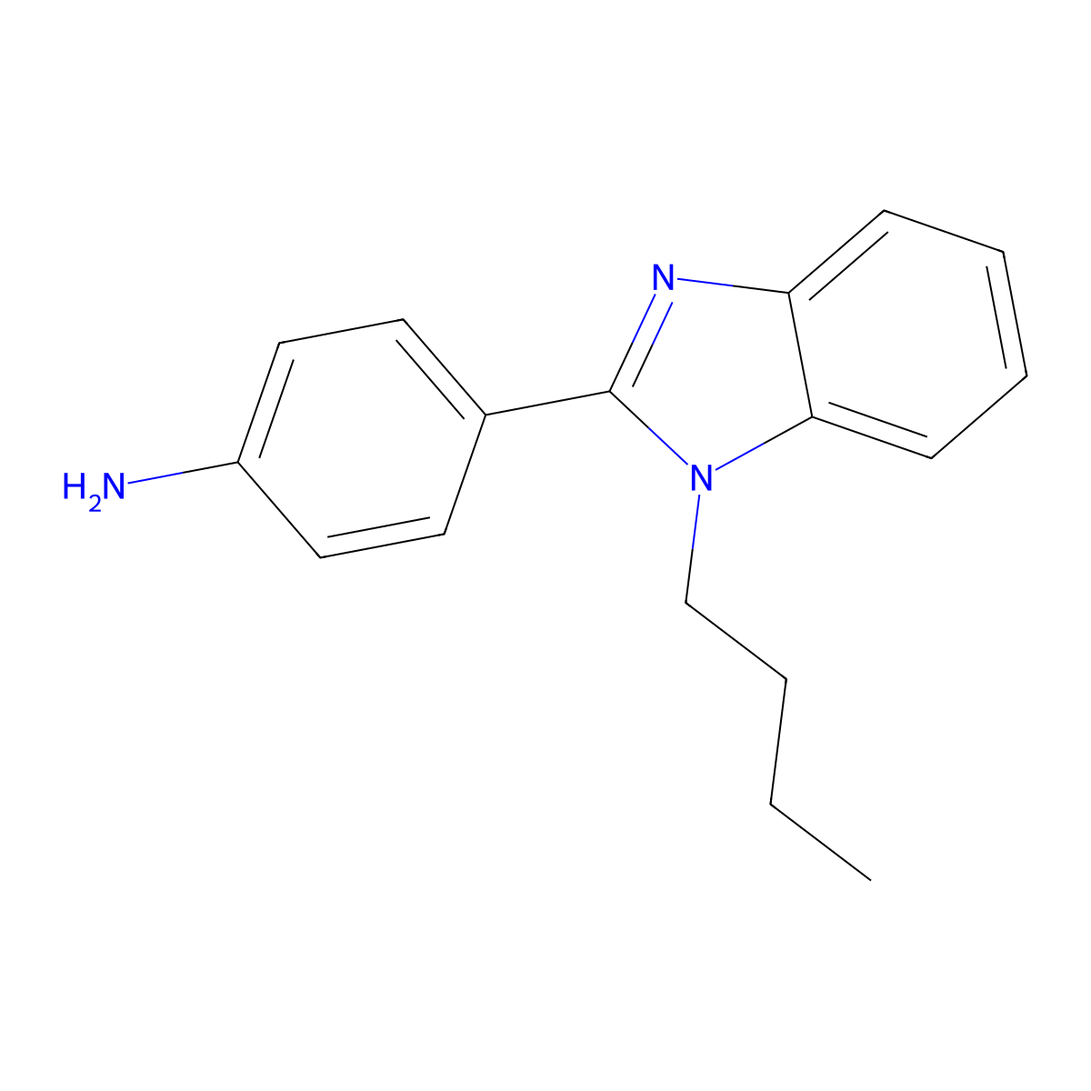 4-(1-Butylbenzimidazol-2-yl)aniline molecular structure, CAS 325735-79-3