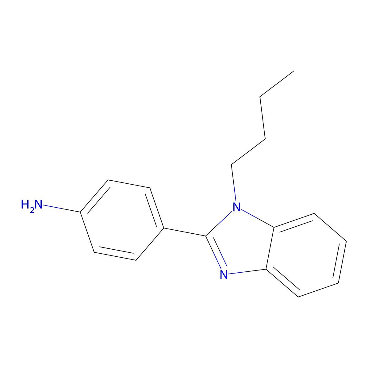 4-(1-Butylbenzimidazol-2-yl)aniline molecular structure, CAS 325735-79-3