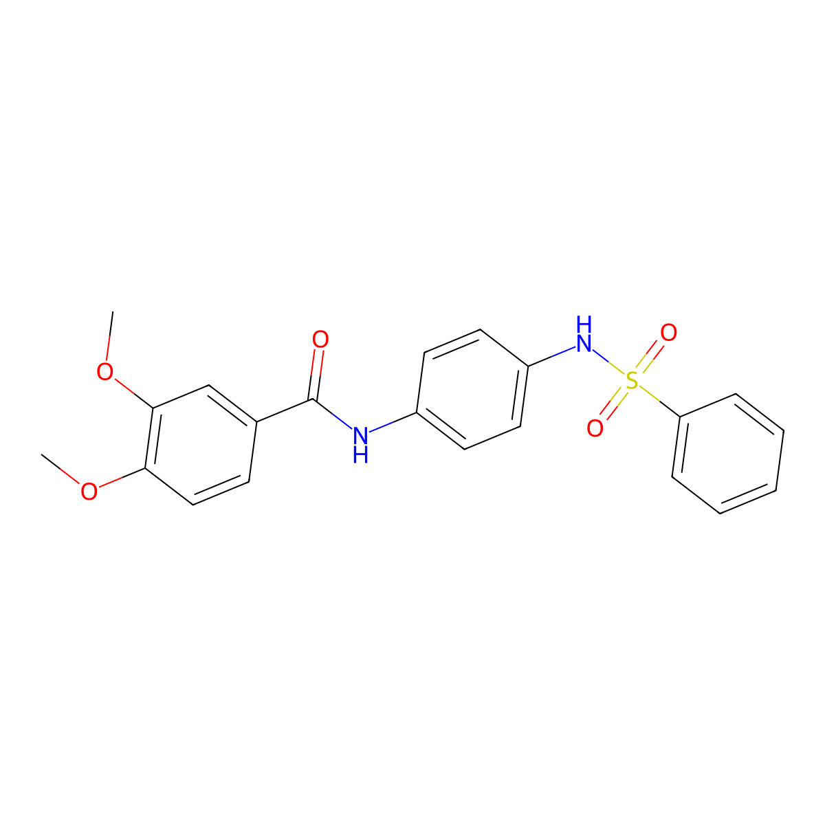 N-(4-benzenesulfonamidophenyl)-3,4-dimethoxybenzamide molecular structure, CAS 325736-03-6