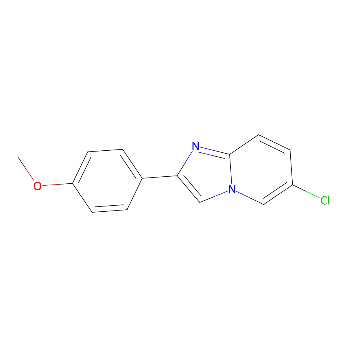 6-Chloro-2-(4-methoxyphenyl)imidazo[1,2-a]pyridine molecular structure, CAS 325736-91-2