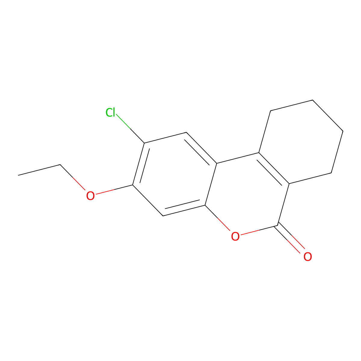 2-Chloro-3-ethoxy-7,8,9,10-tetrahydrobenzo[c]chromen-6-one molecular structure, CAS 325737-67-5
