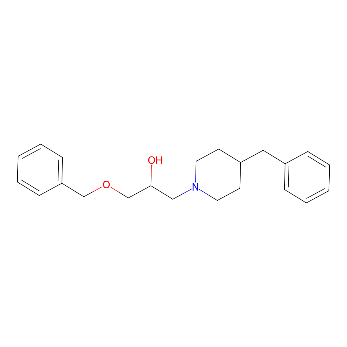 1-(Benzyloxy)-3-(4-benzylpiperidin-1-yl)propan-2-ol molecular structure, CAS 325737-95-9
