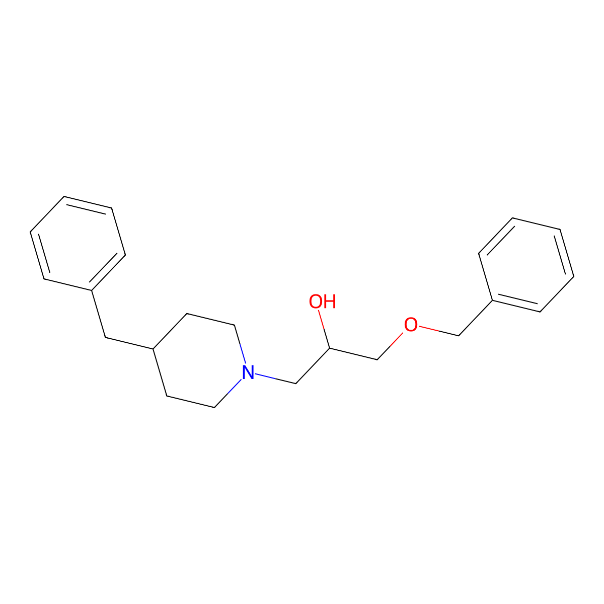 1-(Benzyloxy)-3-(4-benzylpiperidin-1-yl)propan-2-ol molecular structure, CAS 325737-95-9
