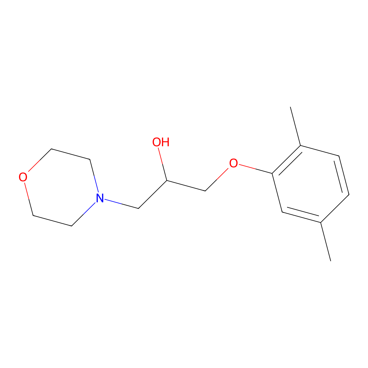 1-(2,5-Dimethylphenoxy)-3-(morpholin-4-yl)propan-2-ol molecular structure, CAS 325737-98-2