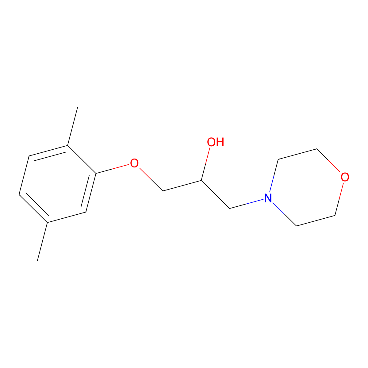 1-(2,5-Dimethylphenoxy)-3-(morpholin-4-yl)propan-2-ol molecular structure, CAS 325737-98-2