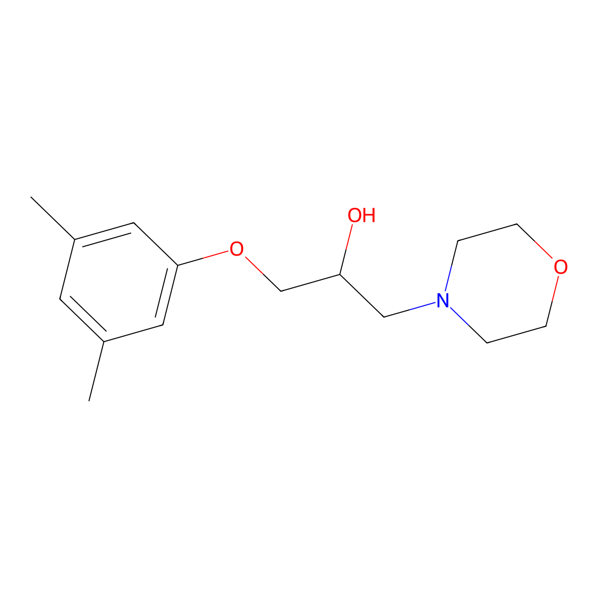 1-(3,5-Dimethylphenoxy)-3-morpholin-4-ylpropan-2-ol molecular structure, CAS 325738-14-5