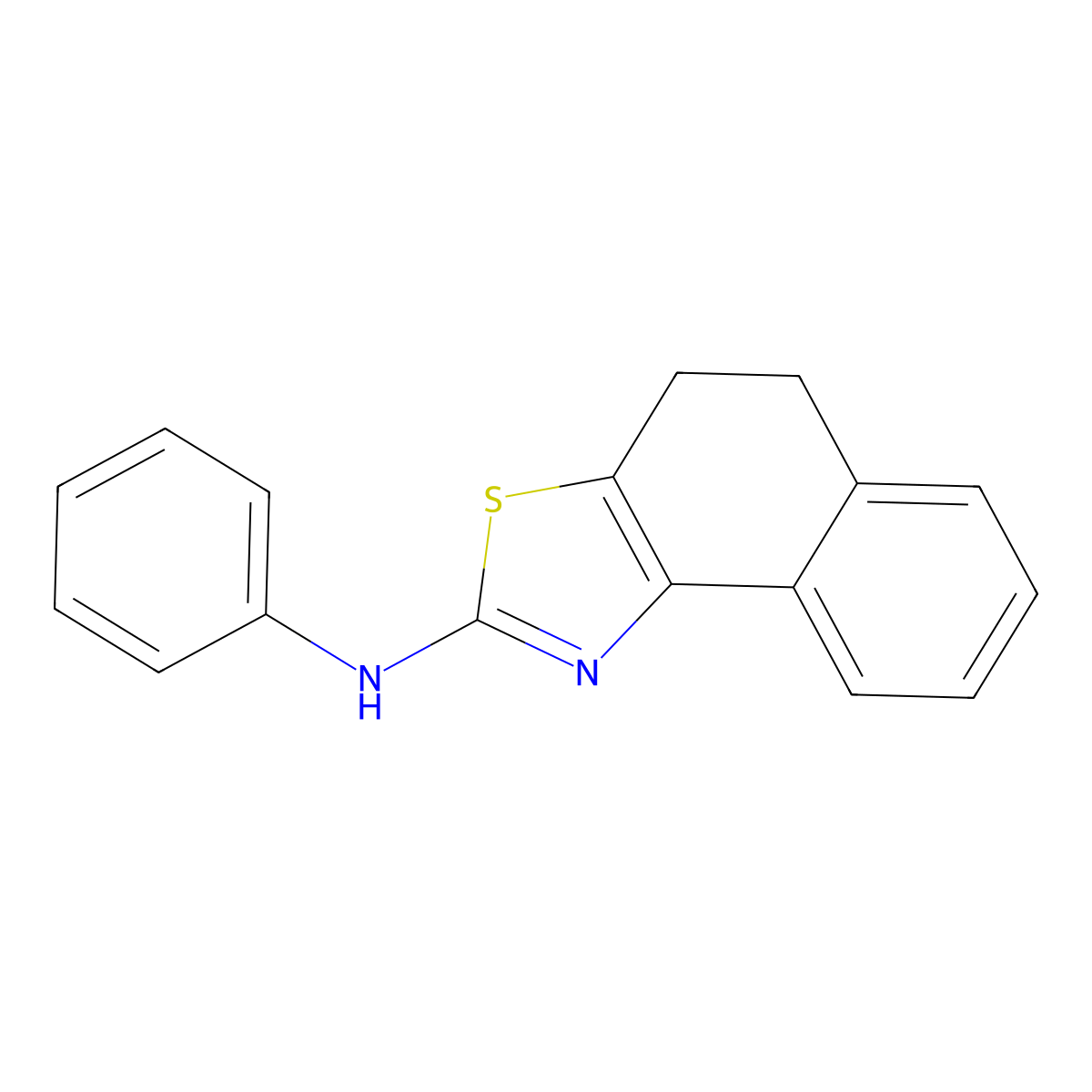 4,5-Dihydrobenzo[e]benzothiazol-2-ylphenylamine molecular structure, CAS 325739-35-3