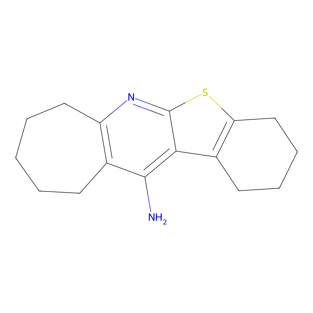 2,3,4,7,8,9,10,11-octahydro-1H-[1]benzothieno[2,3-b]cyclohepta[e]pyridin-12-amine molecular structure, CAS 325739-62-6
