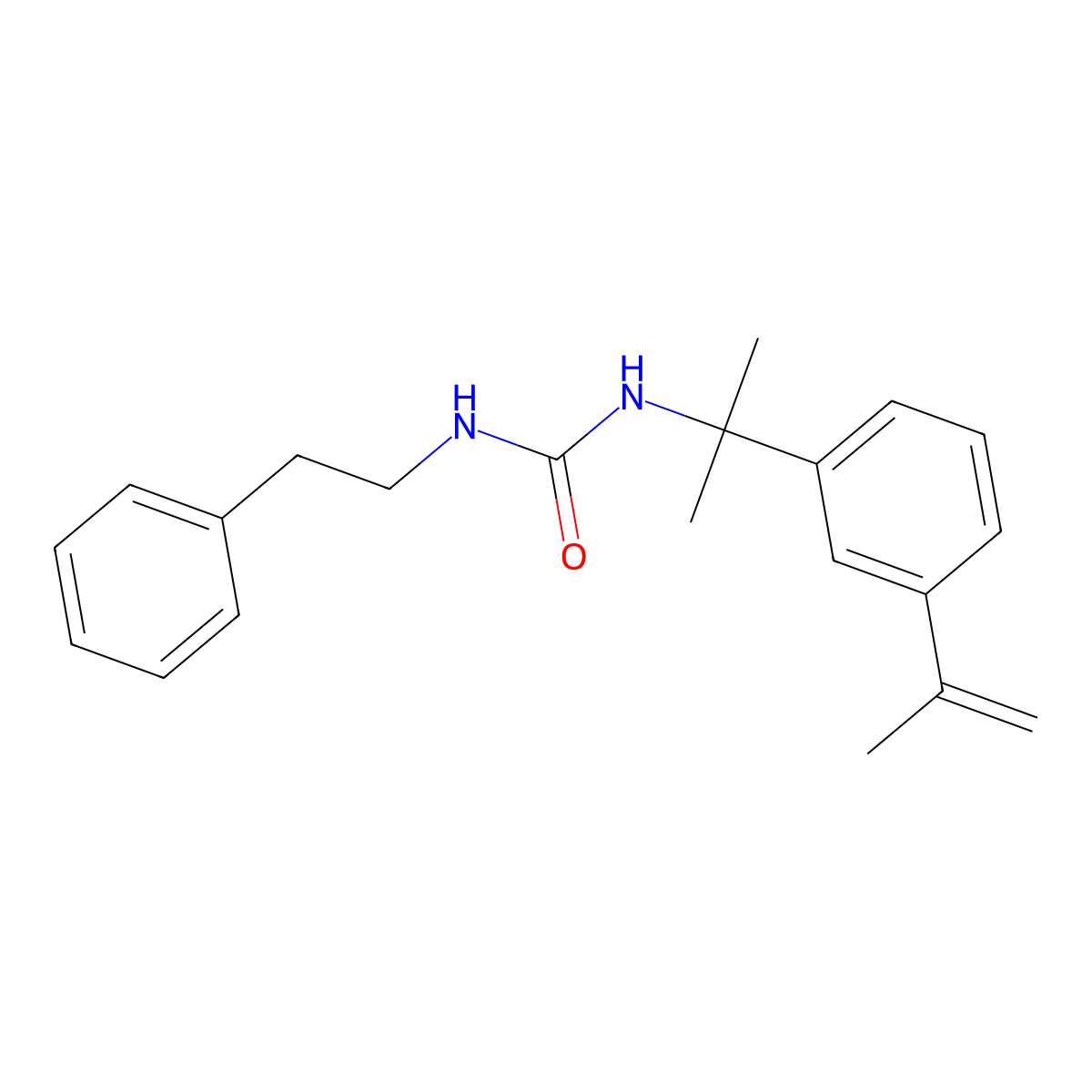 1-(2-Phenylethyl)-3-{2-[3-(prop-1-en-2-yl)phenyl]propan-2-yl}urea molecular structure, CAS 325742-21-0