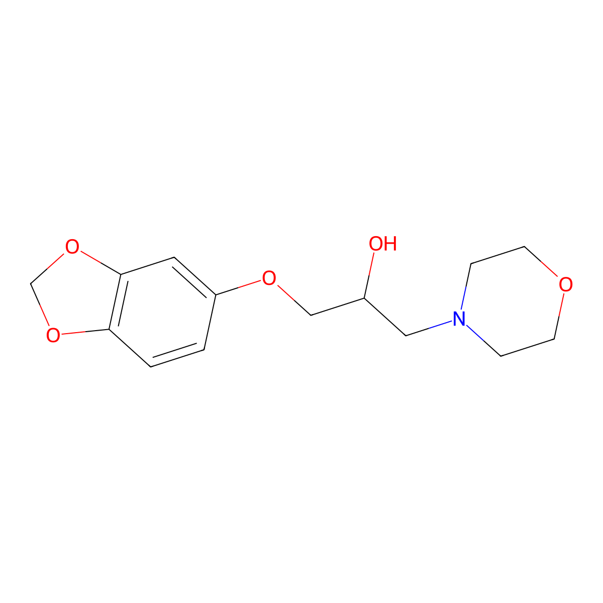 1-(1,3-Benzodioxol-5-yloxy)-3-(morpholin-4-yl)propan-2-ol molecular structure, CAS 325742-28-7