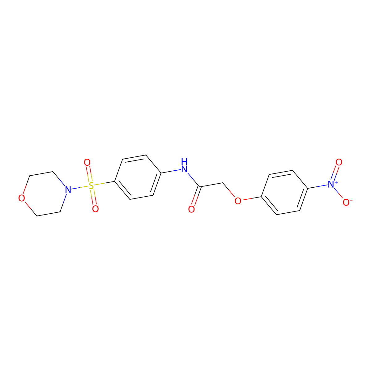 N-[4-(Morpholine-4-sulfonyl)-phenyl]-2-(4-nitro-phenoxy)-acetamide molecular structure, CAS 325742-60-7
