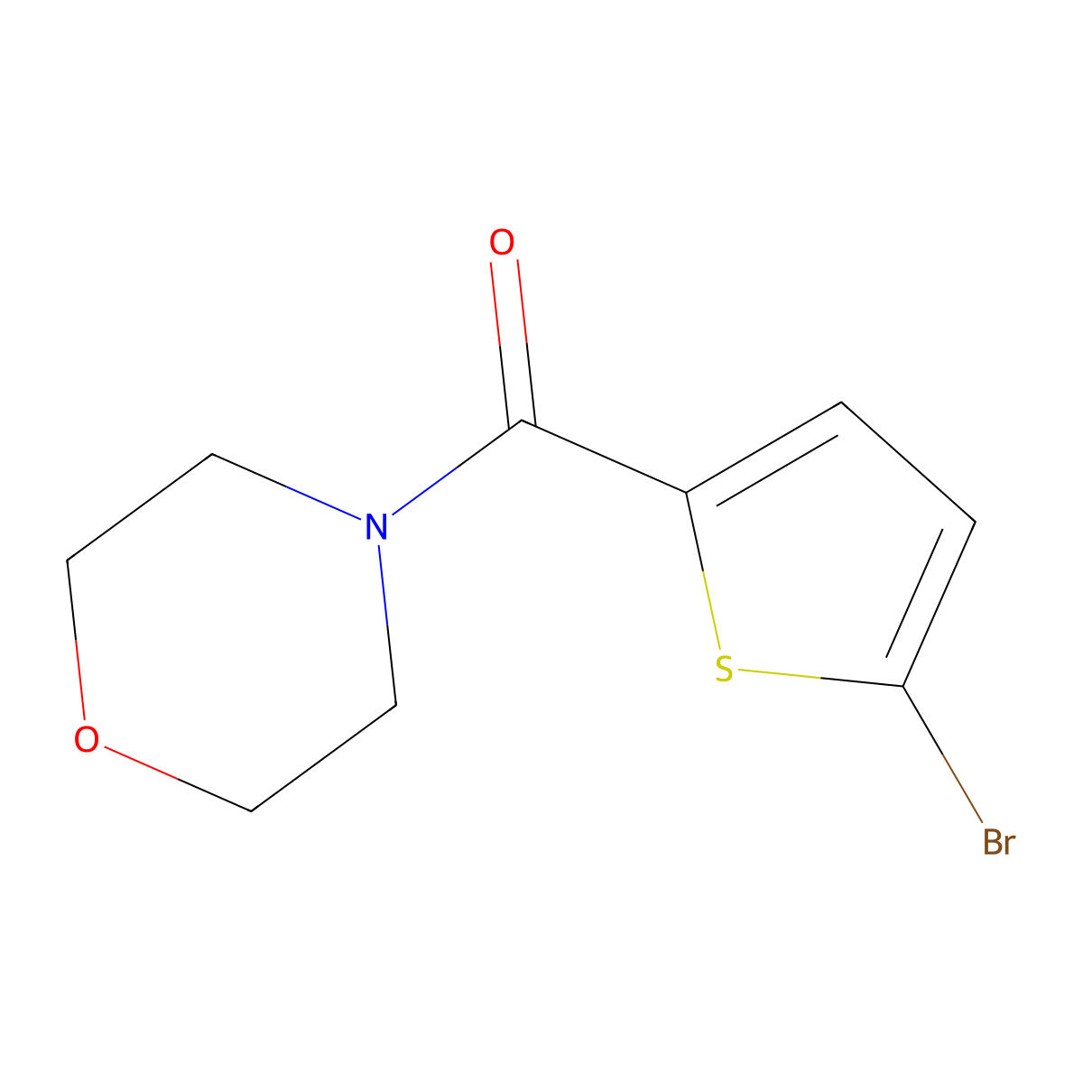 (5-Bromothiophen-2-yl)(morpholin-4-yl)methanone molecular structure, CAS 325743-60-0