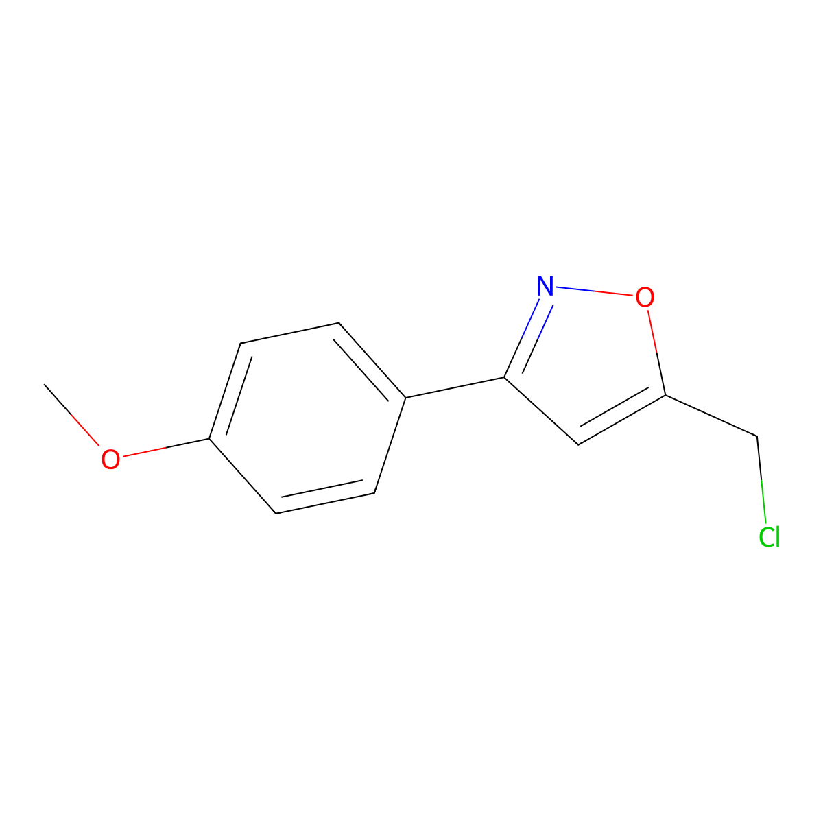 5-(Chloromethyl)-3-(4-methoxyphenyl)isoxazole molecular structure, CAS 325744-41-0