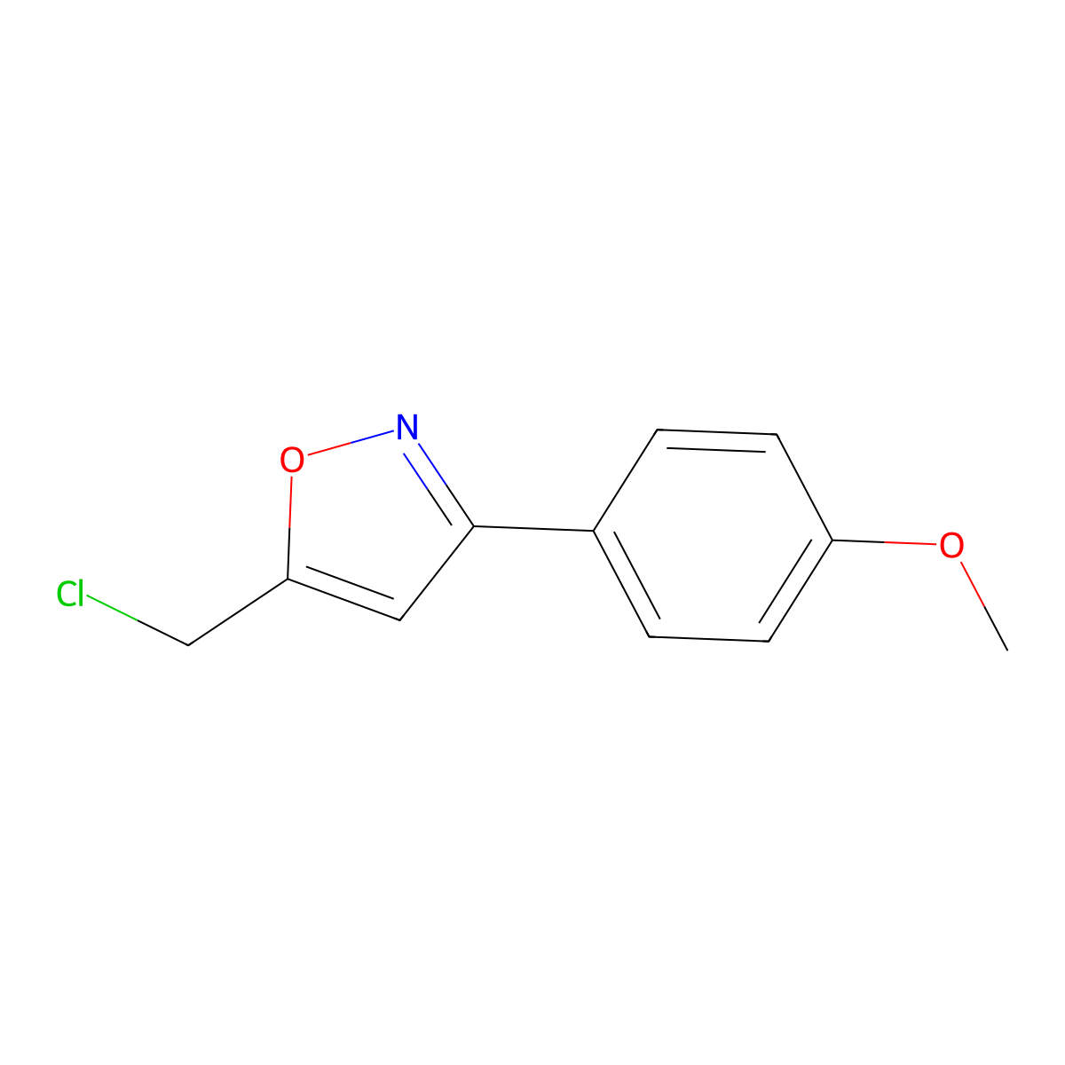 5-(Chloromethyl)-3-(4-methoxyphenyl)isoxazole molecular structure, CAS 325744-41-0