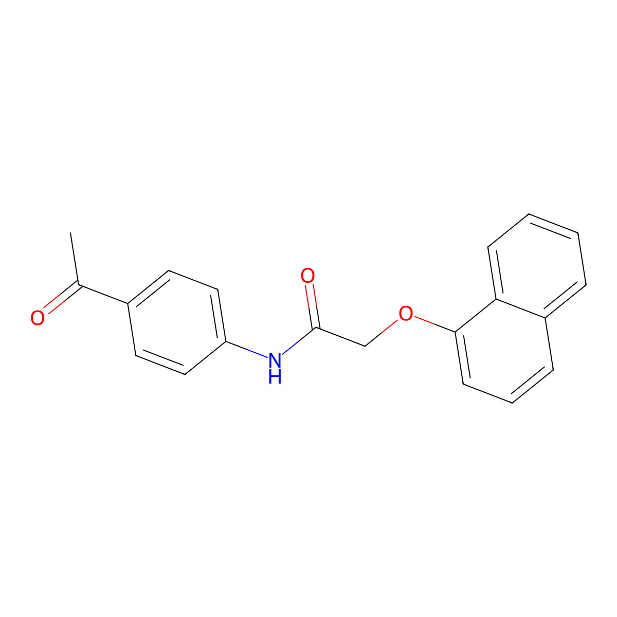 N-(4-acetylphenyl)-2-(naphthalen-1-yloxy)acetamide molecular structure, CAS 325745-04-8